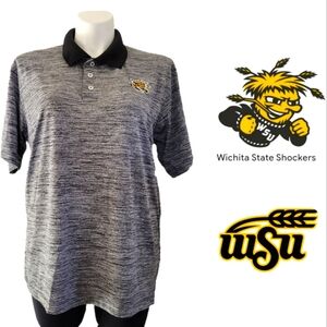 NWOT! WSU Shockers Men's Gray Polo Shirt